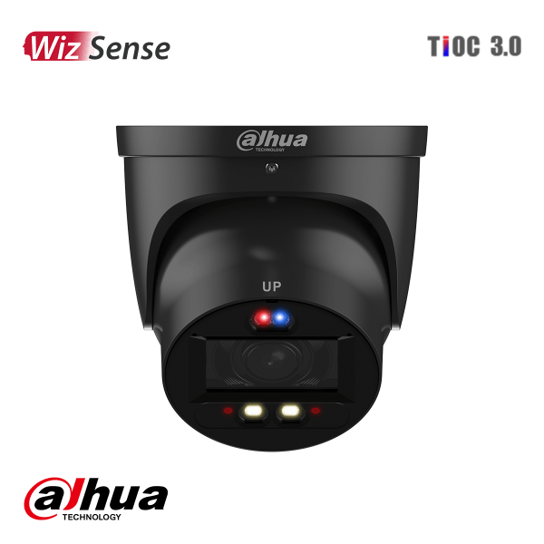 Dahua 4MP TiOC3.0 Smart Dual Illumination Active Deterrence Fixed-focal Eyeball WizSense 2.8mm Zwart